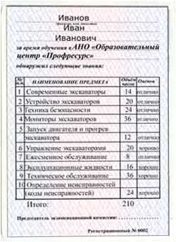 Сертификат машинист экскавтора_обратная сторона